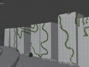 Abandoned street 3Dモデル