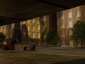 Abandoned street 3Dモデル