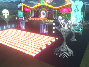 मंच दिखाओ 3D मॉडल