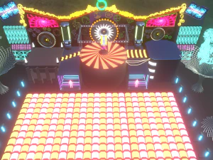 मंच दिखाओ 3D मॉडल