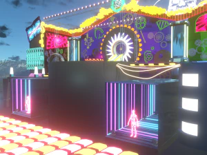 मंच दिखाओ 3D मॉडल