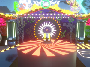 मंच दिखाओ 3D मॉडल