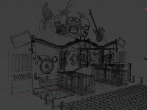 मंच दिखाओ 3D मॉडल