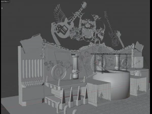 मंच दिखाओ 3D मॉडल