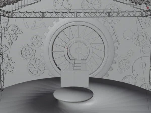 मंच दिखाओ 3D मॉडल