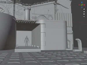 मंच दिखाओ 3D मॉडल