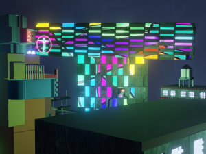 Cyberpunk city 3D Модель