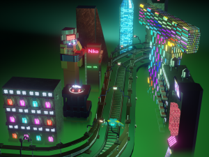 Cyberpunk city 3D Модель