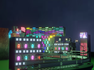 Cyberpunk city 3D Модель