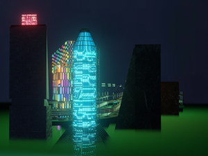 Cyberpunk city 3D Модель