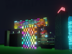 Cyberpunk city 3D Модель