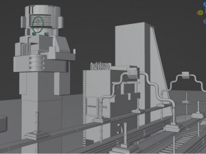 Cyberpunk city 3D Модель
