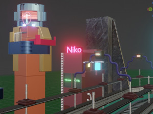 Cyberpunk city 3D Модель