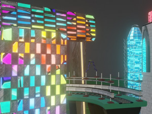 Cyberpunk city 3D Модель