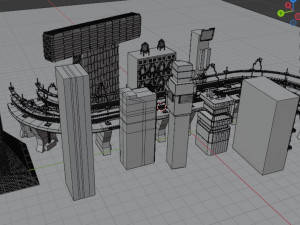 Cyberpunk city 3D Модель