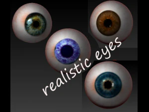 ojos grisazulmarr&oacute;np&uacute;rpura Modelo 3D