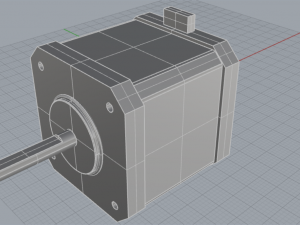 simple model of nema 17 stepper motor 3D Модель