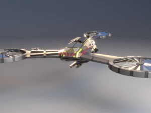 військовий корабель чорний скорпіон 3D Модель