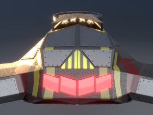 black scorpion warship Model 3D