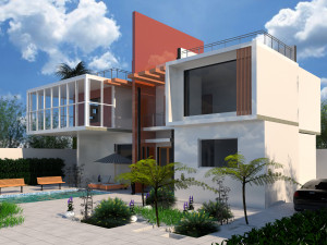 modern villa 3D मॉडल