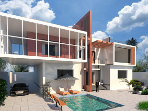 modern villa 3D 모델