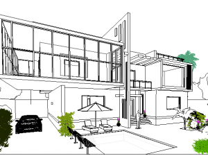 modern villa 3D 모델