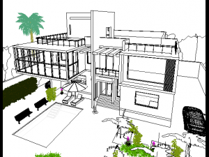modern villa 3D 모델