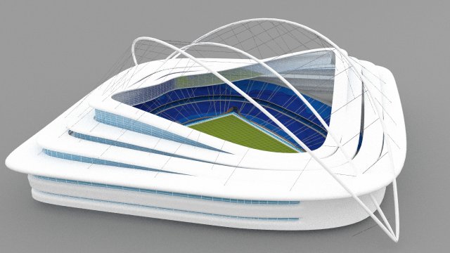 peels stadium Modèle 3D .c4d .max .obj .3ds .fbx .stl .blend 