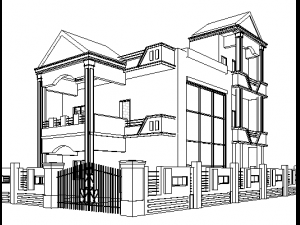 old style mansion Model 3D