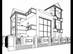 old style mansion Model 3D