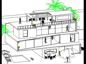 technology complex building 3D Model