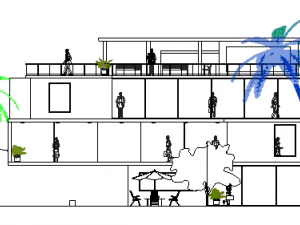technology complex building 3D Model