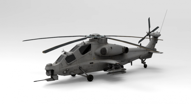 apache attack helicopter wz-10 3D 모델 .c4d .max .obj .3ds .fbx .stl .blend 