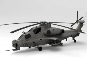 apache attack helicopter wz-10 3D Model