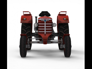 low poly huerlimann tractor d110 Model 3D