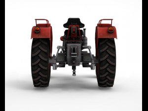 low poly huerlimann tractor d110 Model 3D