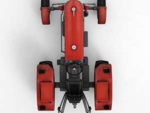 low poly huerlimann tractor d110 Model 3D