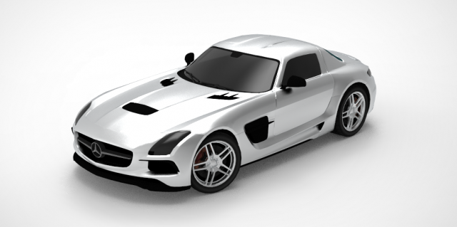 mercedes-benz sls amg 3D Model .c4d .max .obj .3ds .fbx .stl .blend 