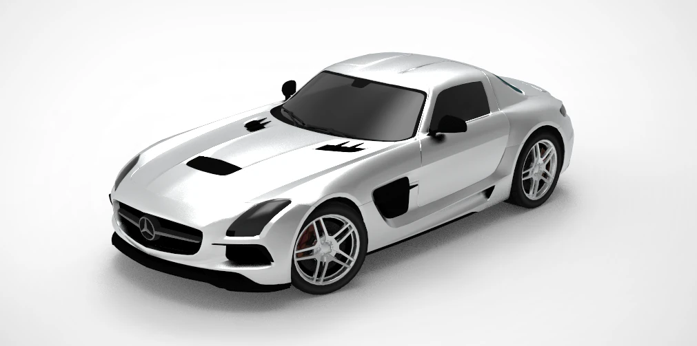 mercedes-benz sls amg 3D Model .c4d .max .obj .3ds .fbx .stl .blend 
