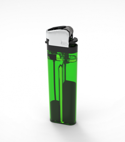 disposable gas lighter Model 3D .c4d .max .obj .3ds .fbx .stl .blend 