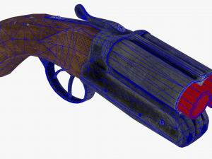 Sawn-off shotgun Modelo 3D