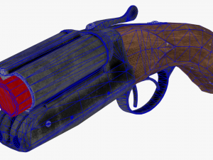 Sawn-off shotgun Modelo 3D