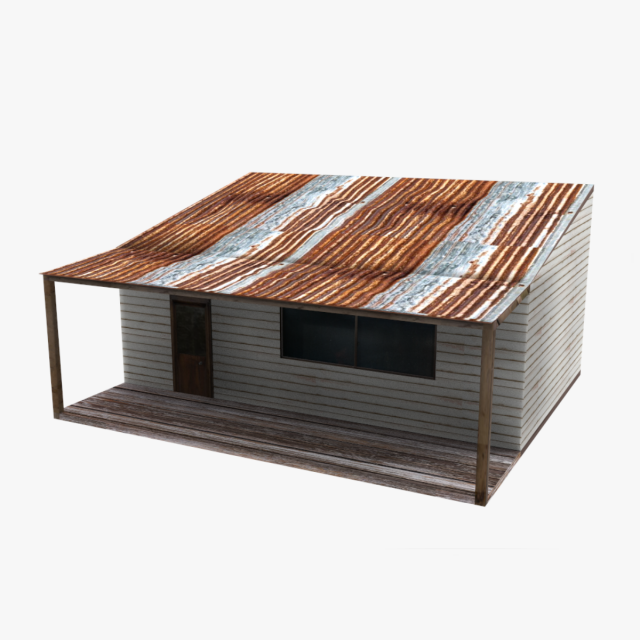 Redneck Shack 3D Model .c4d .max .obj .3ds .fbx .stl .blend 