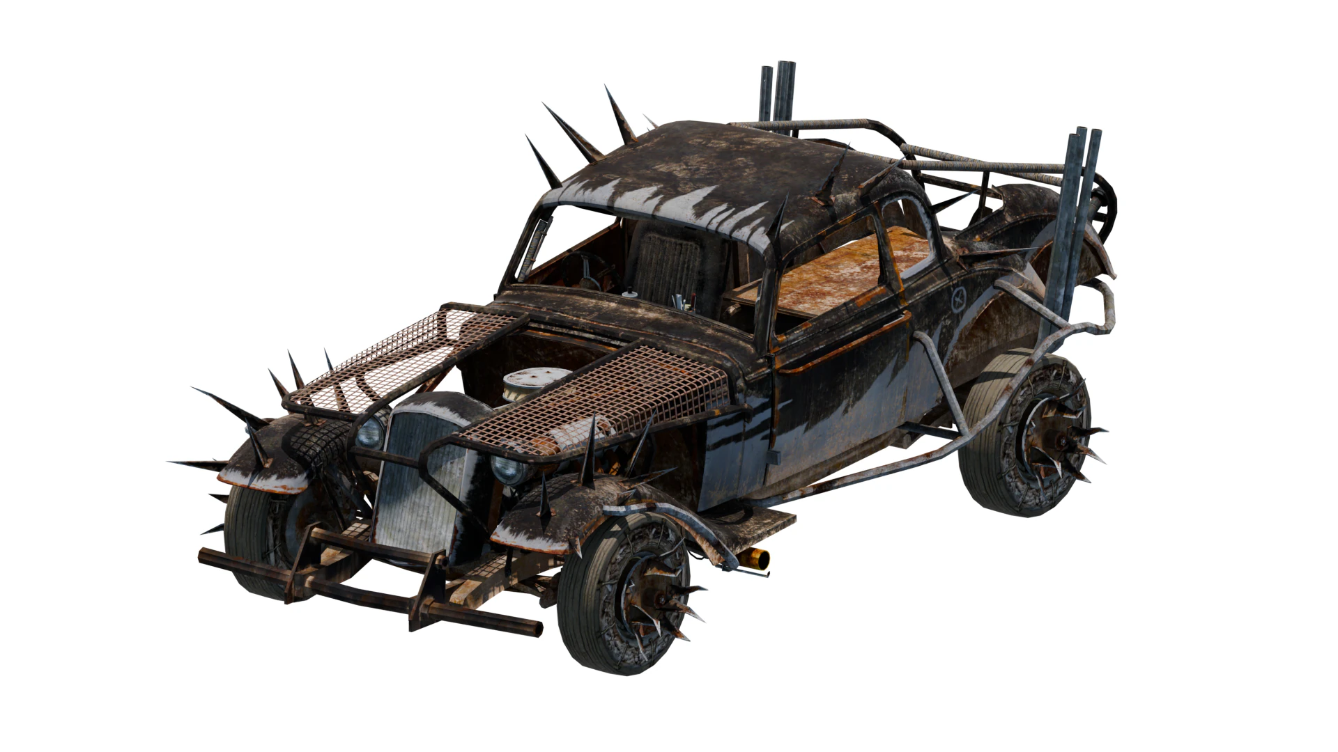 Buggy estilo Mad Max p&oacute;s-apocal&iacute;ptico Modelo 3D .c4d .max .obj .3ds .fbx .stl .blend 