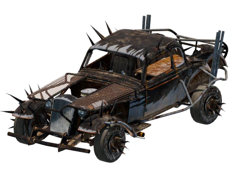 Kıyamet Sonrası Mad Max tarzı Buggy 3D Model