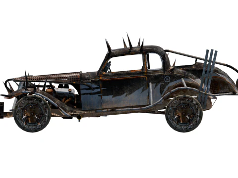 Buggy estilo Mad Max p&oacute;s-apocal&iacute;ptico Modelo 3D
