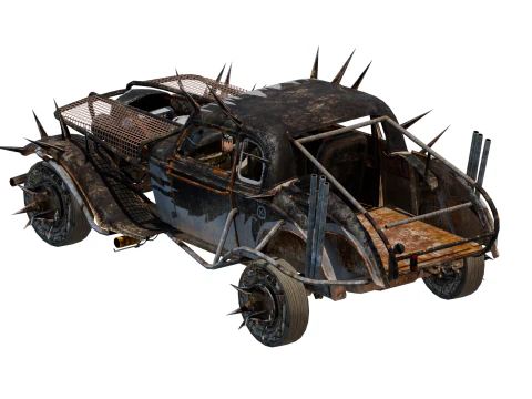 Buggy estilo Mad Max p&oacute;s-apocal&iacute;ptico Modelo 3D