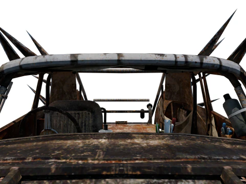 Buggy estilo Mad Max p&oacute;s-apocal&iacute;ptico Modelo 3D