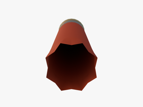 Fired 12 Gauge Shotgun Shell 3D Model