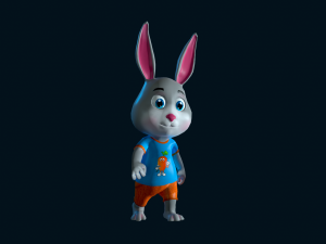Cartoon Rabbit Gaming Animation Pack 3D 模型